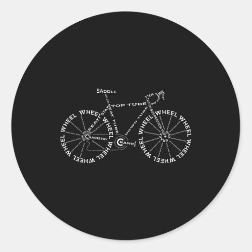 Bicycle Amazing Anatomy Cycling Classic Round Sticker