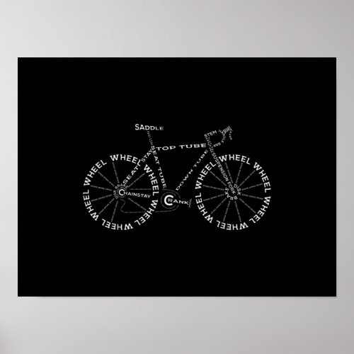 Bicycle Amazing Anatomy Cycling Poster