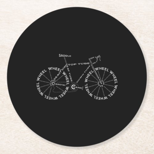 Bicycle Amazing Anatomy Cycling Round Paper Coaster