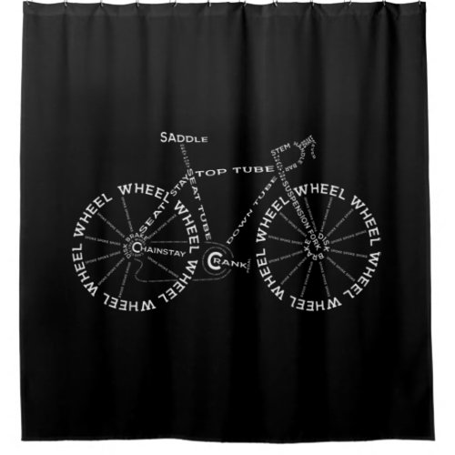 Bicycle Amazing Anatomy Cycling Shower Curtain