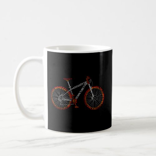 Bicycle Amazing Anatomy _ Mountain Bike Fire Red Coffee Mug