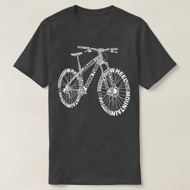 Bicycle Amazing Anatomy Mountain Bike  T-Shirt (Design Front)