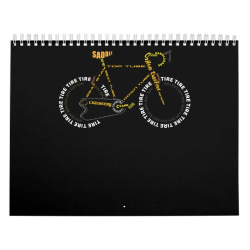 Bicycle Anatomy   Cute Cycling Is Life  Gift Calendar