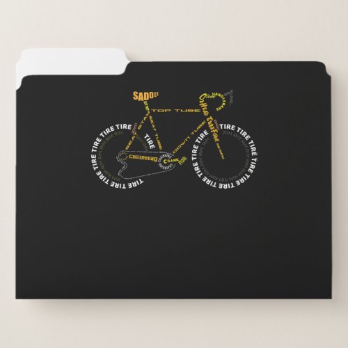 Bicycle Anatomy   Cute Cycling Is Life  Gift File Folder