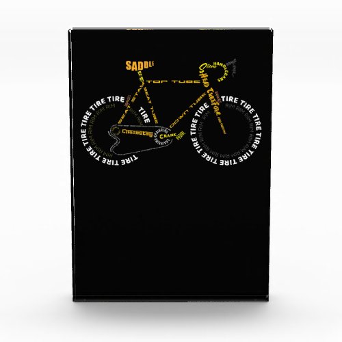 Bicycle Anatomy   Cute Cycling Is Life  Gift Photo Block