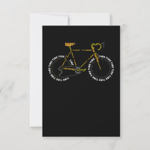 Bicycle Anatomy Cute Cycling Is Life Gift RSVP Card