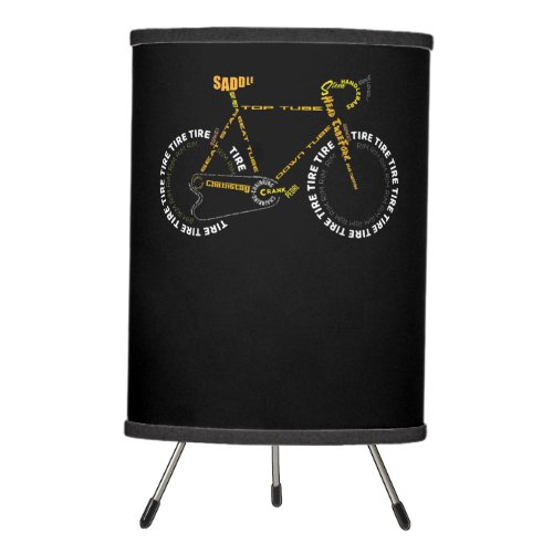 Bicycle Anatomy   Cute Cycling Is Life  Gift Tripod Lamp