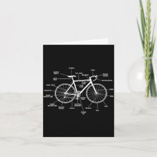 Bicycle anatomy- funny bicycle parts cycling  card