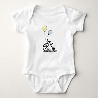 Bicycle and balloons baby bodysuit