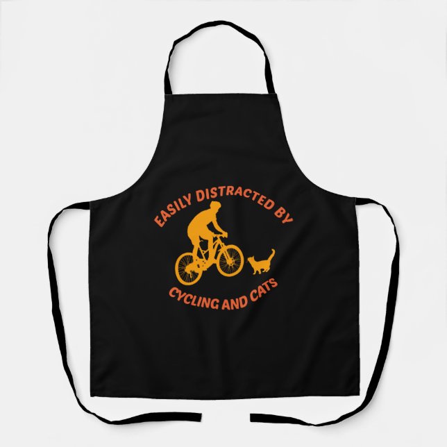 bicycle and cat apron (Front)