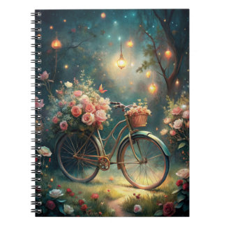 Bicycle and Flowers Notebook