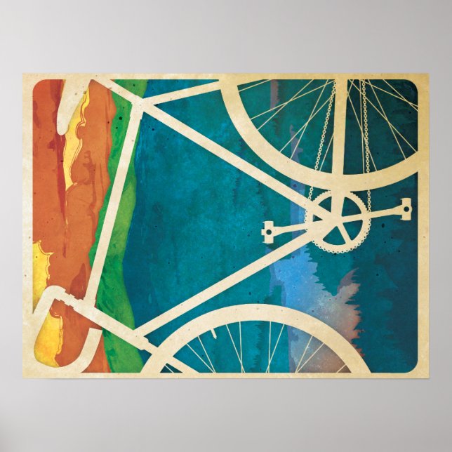 Bicycle Artwork - Semi-Gloss Poster Paper- Bike NY (Front)