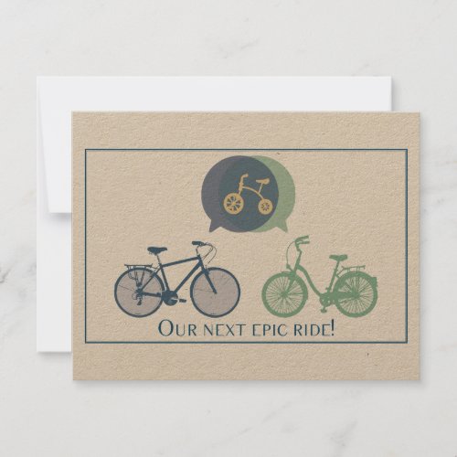 Bicycle Baby Shower Invitation