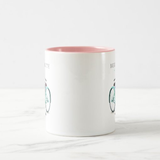 Bicycle Basket Name & Monogram TwoTone Mug Zazzle