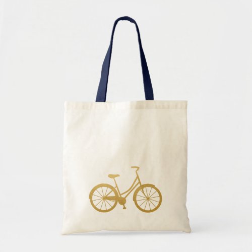 Bicycle Beach Cruiser Bike Gold Cute Simple Tote Bag