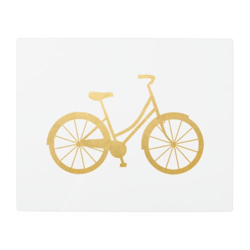 Bicycle Beach Cruiser Bike Wall Art on Metal