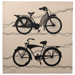 Bicycle Bicycle Black 1 Cloth Napkin