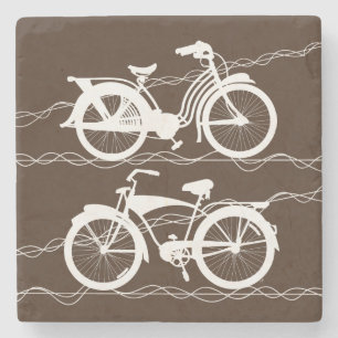 Bicycle Bicycle White Stone Coaster