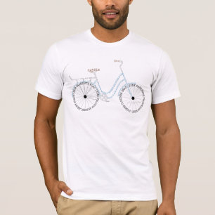 Bicycle Bike Biking Cycling Word Art  T-Shirt
