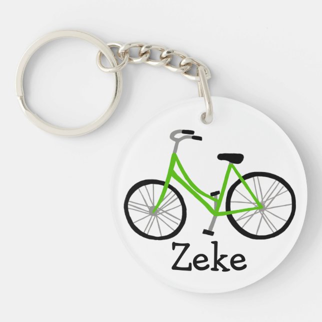 Bicycle Bike Cycle CUSTOM   Keychain (Front)
