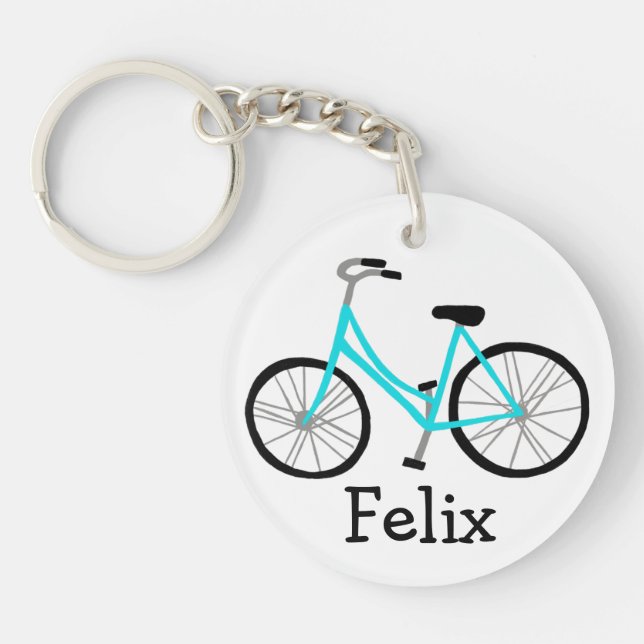 Bicycle Bike Cycle CUSTOMIZE IT  Keychain (Front)