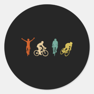 Bicycle Bike Cycling Cyclist Classic Round Sticker