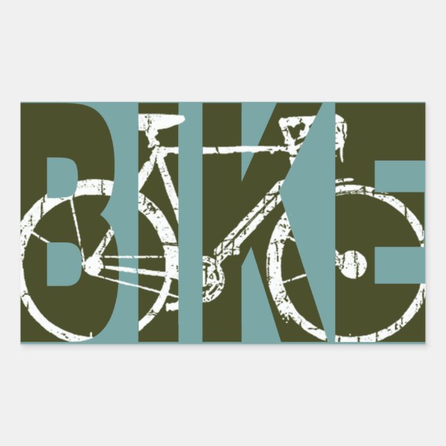 Bicycle . bike / cycling nice rectangular sticker (Front)