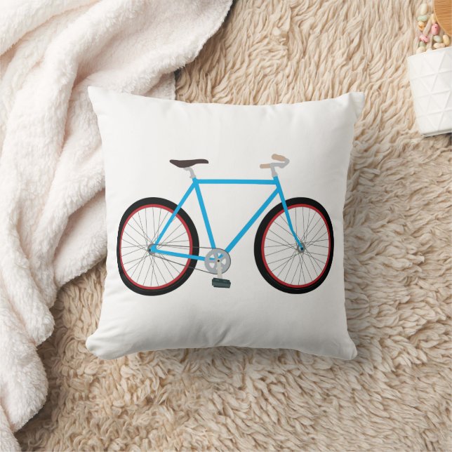 Bicycle Bike Design Throw Pillow (Blanket)