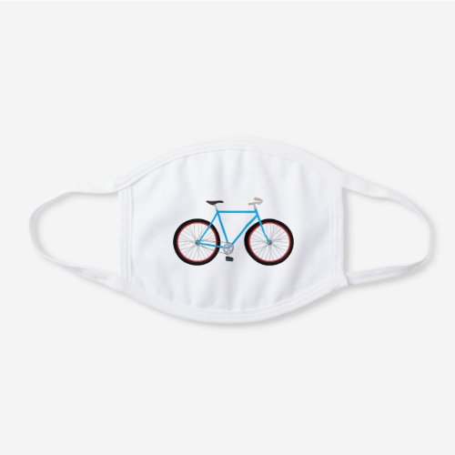 Bicycle Bike Design White Cotton Face Mask