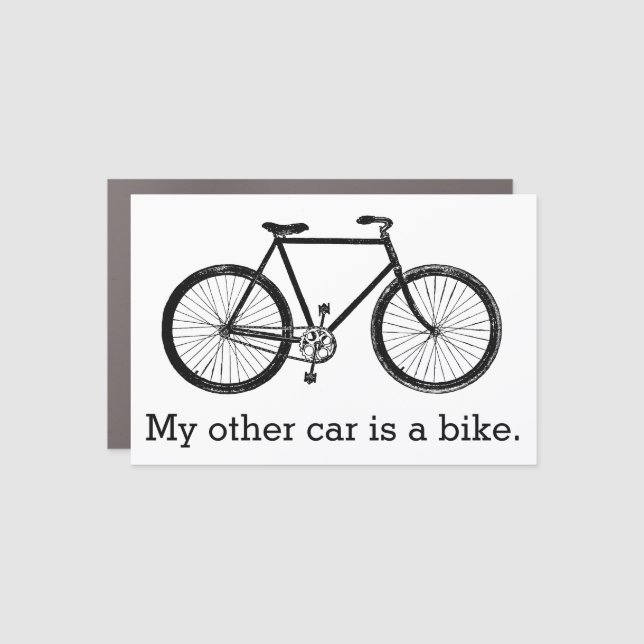 Bicycle Bike funny custom quote personalized Car Magnet (Front)