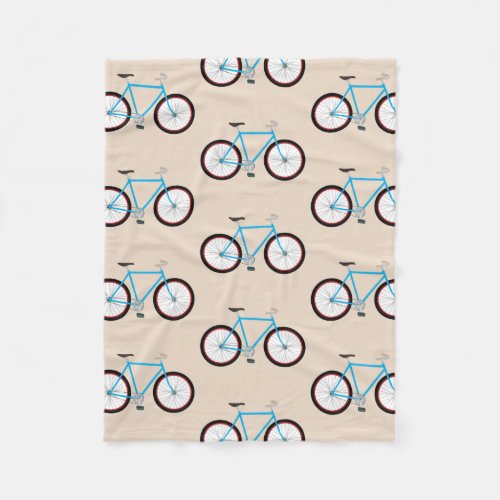 Bicycle Bike Pattern Fleece Blanket