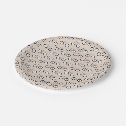 Bicycle Bike Pattern Party Paper Plates