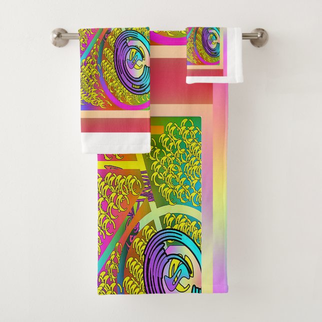 Bicycle Bike Poly Cotton  Bath Towel Set (Insitu)