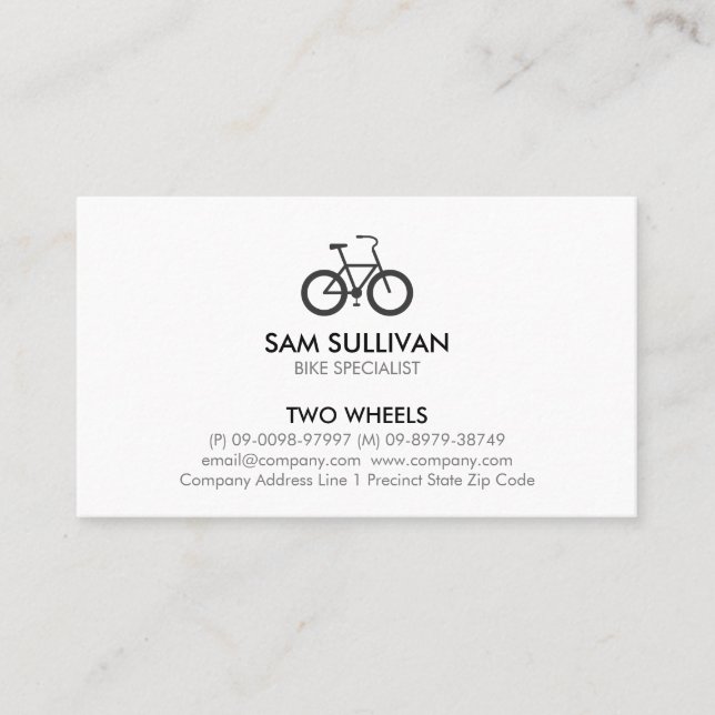Bicycle Bike Repair Cyclist Business Card (Front)