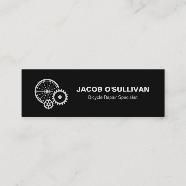 Bicycle Bike Repair Cyclist Mini Business Card (Front)
