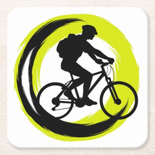 Bicycle  Bike Riding Fun in the Summer Square Paper Coaster