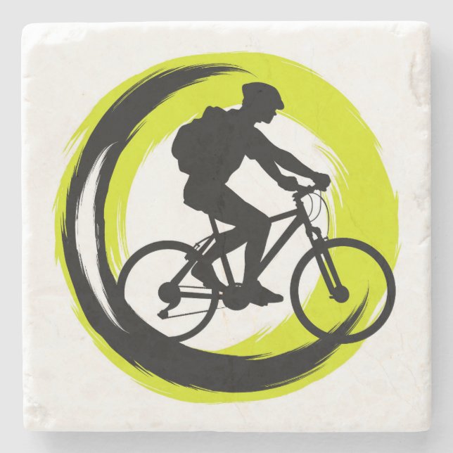 Bicycle / Bike Riding Fun in the Summer Stone Coaster (Front)