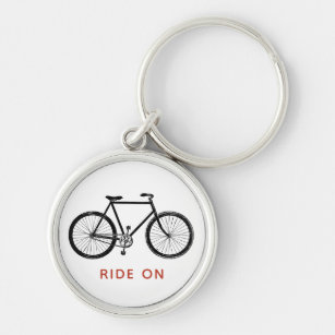 Cyclist Keyring Silver Bicycle Cycle Bicyclist Bike Keychain Ring Gifts WA 