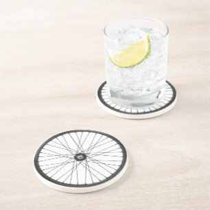bicycle - biking + bike drink coaster