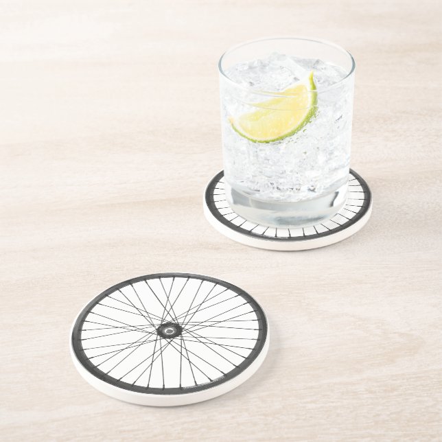 Bicycle - biking + bike drink coaster (Side)