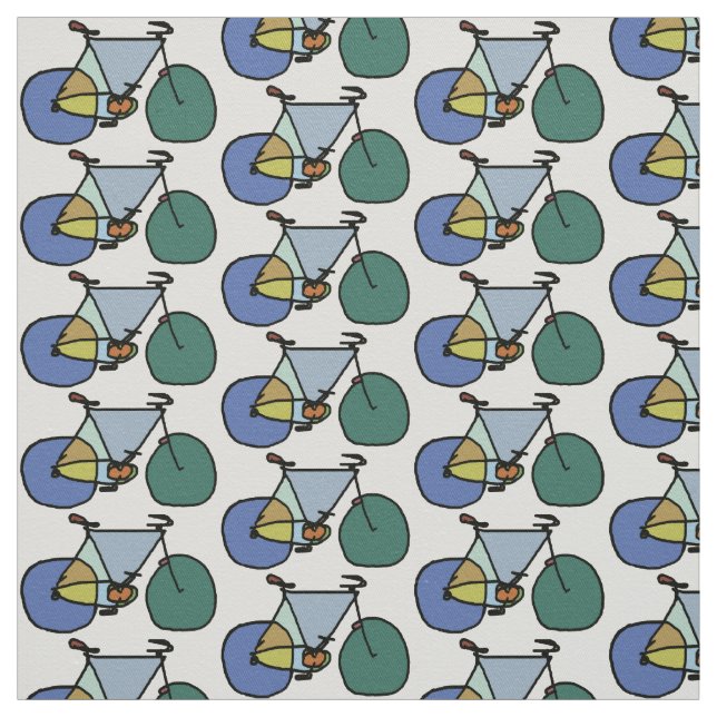 bicycle - biking + bike fabric (Swatch)