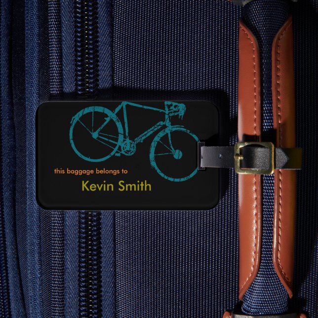 bicycle - biking + bike luggage tag (Front Insitu 4)