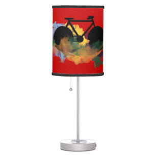 bicycle - biking + bike table lamp
