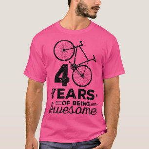 Bicycle Biking Men Women 40th Birthday Cyclist T-Shirt