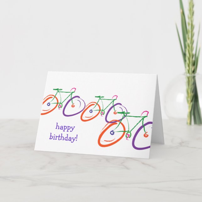 bicycle birthday card (Front)