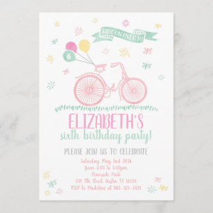 Bicycle Birthday Invitation, or Any Bike Event Invitation