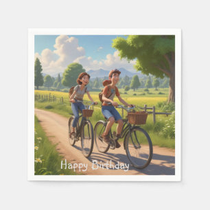 Bicycle Birthday Napkins