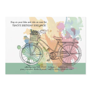 Bicycle Birthday Party Invitation