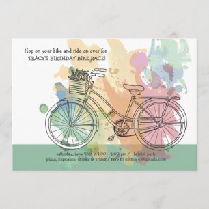Bicycle Birthday Party Invitation