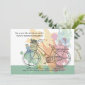 Bicycle Birthday Party Invitation (Standing Front)